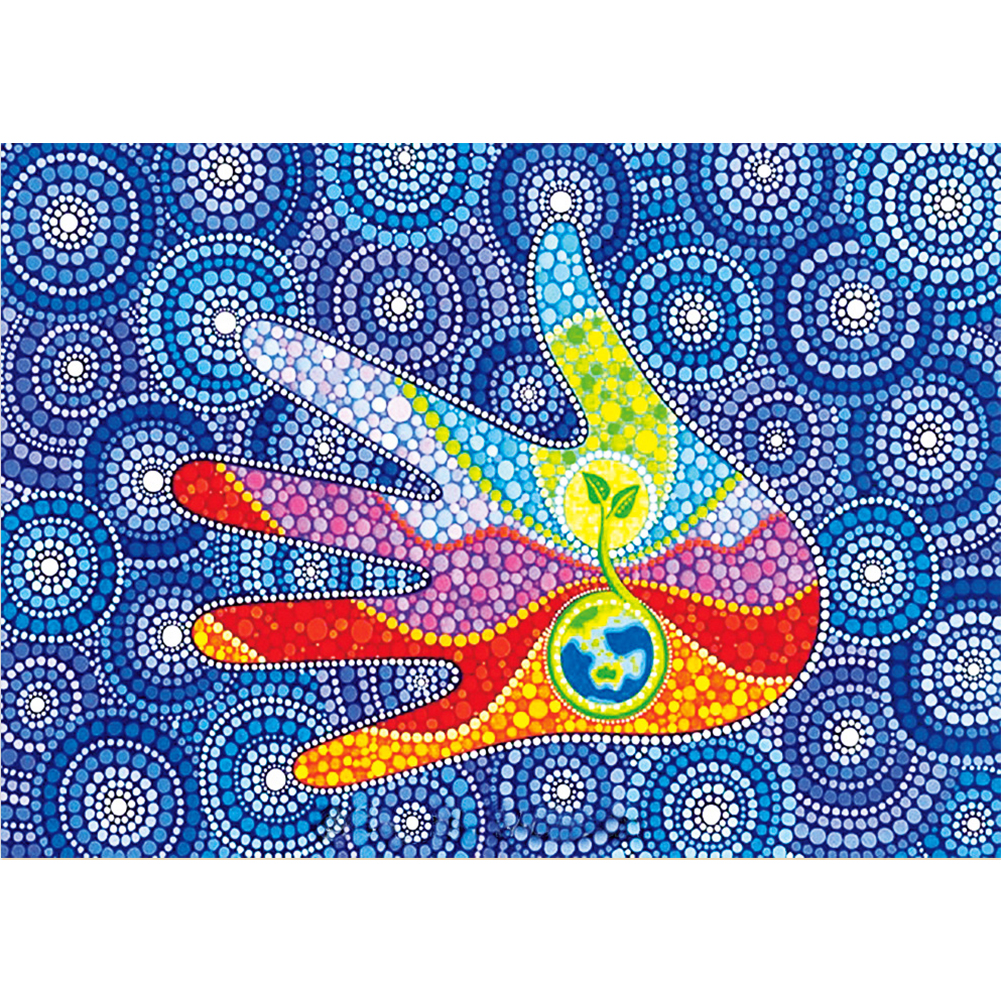 

40*30CM - Crystal Special Shaped Diamond Painting - Gestation Hand, 501 Original