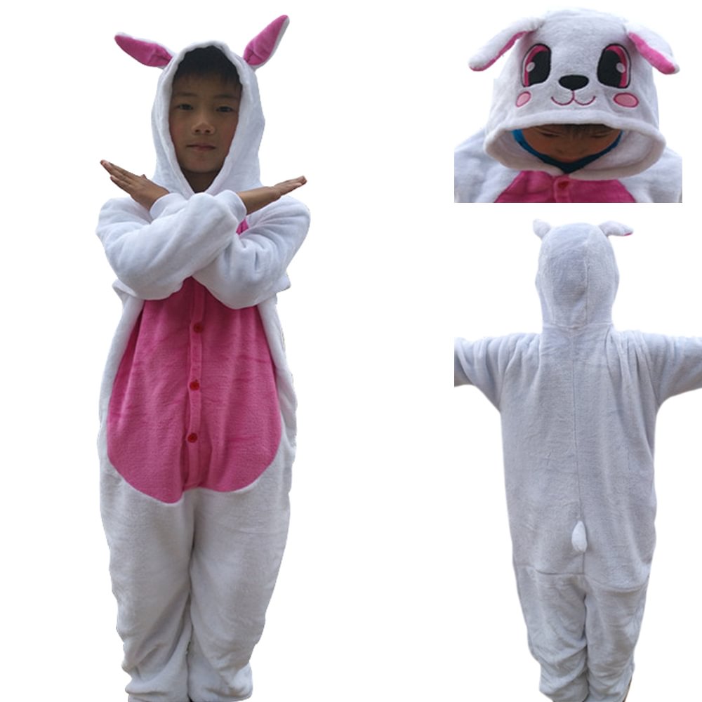 Kids Bunny Rabbit Kigurumi Pajamas Costume Animal Onesies-Pajamasbuy