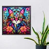 Diamond Painting -DIY Round Drill Stained Glass Cat
