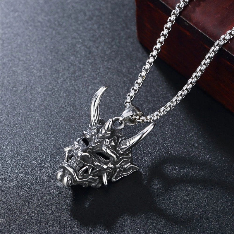 Hip-Hop Vintage Style Animal Letter Alloy Titanium Steel Plating Men’s Pendant Necklace Men Pendant Necklaces