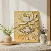 Lotus-DIY-Perlenmalsets mit Rahmen 30x40 cm Perlengem&auml;lde Bildkunst Basteln f&uuml;r Erwachsene Anf&auml;ngergeschenk Wanddekoration f&uuml;r Wohnw&auml;nde