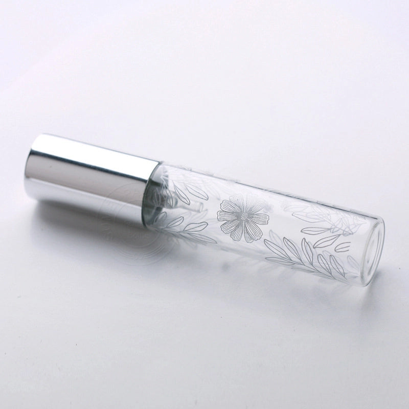 10ml Printed Leaf Spray Bottle Printed Glass Perfume Bottle With Logo Sub-bottling Portable Small Sample Bottle