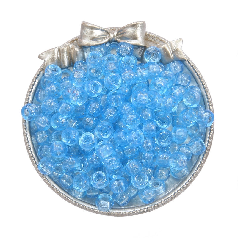 Acrylic Large Hole Barrel Beads 9*6mm Pony Beads Woven Handmade Diy Hand String Jewelry Accessories Beads Loose Beads