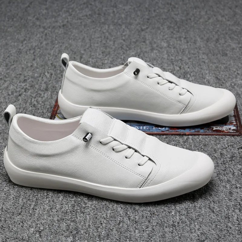 Zingj Zingj New Leather Bean Shoes For Men's Casual Driving Shoes Soft Sole Fashion Cover Foot Versatile Lazy Shoes Z41-C