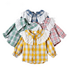 Baby Girl Long-sleeve Cotton Sweet Plaid Shirt Smock