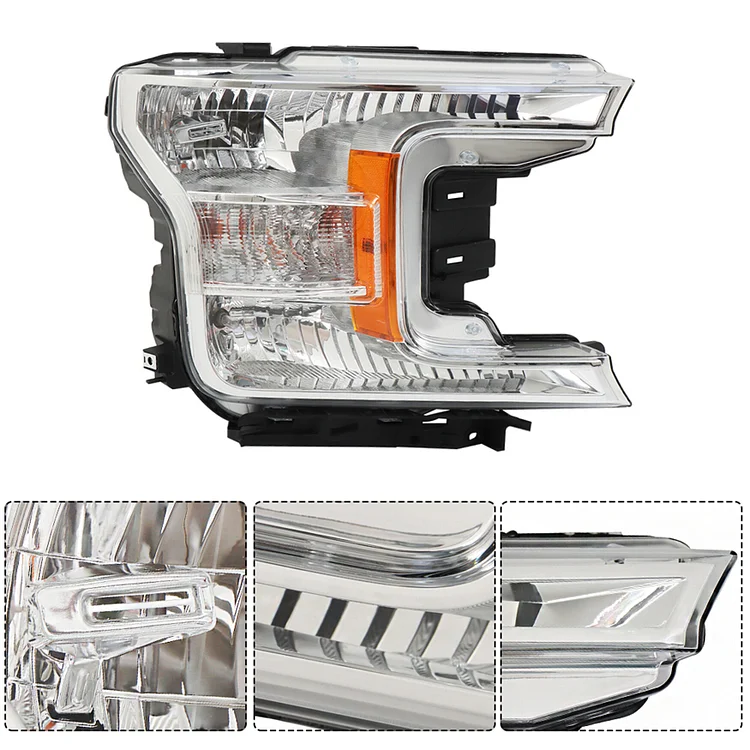 SEBLAFF 1Pc Headlight Assembly Replacement for 2018 2019 2020 F150 Right Side Halogen Headlamp KL3Z13008C
