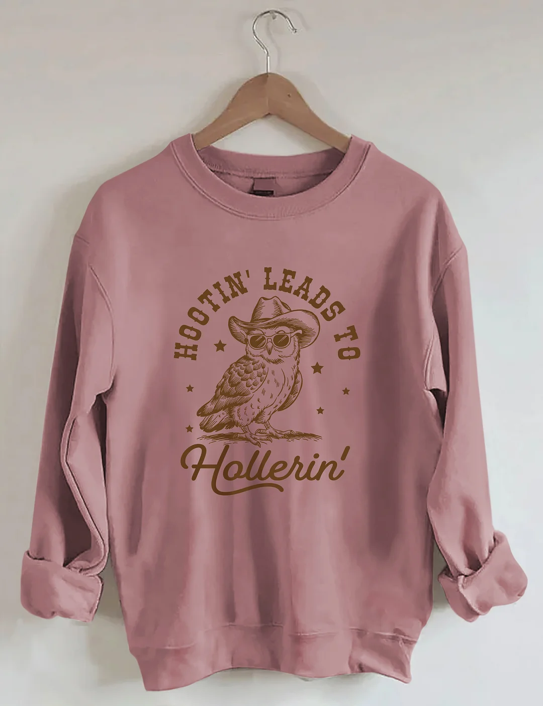 Hootin' Leads To Hollerin' Western Owl Sweatshirt
