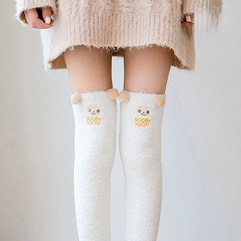 Fluffy Friends Animal Winter Long Socks