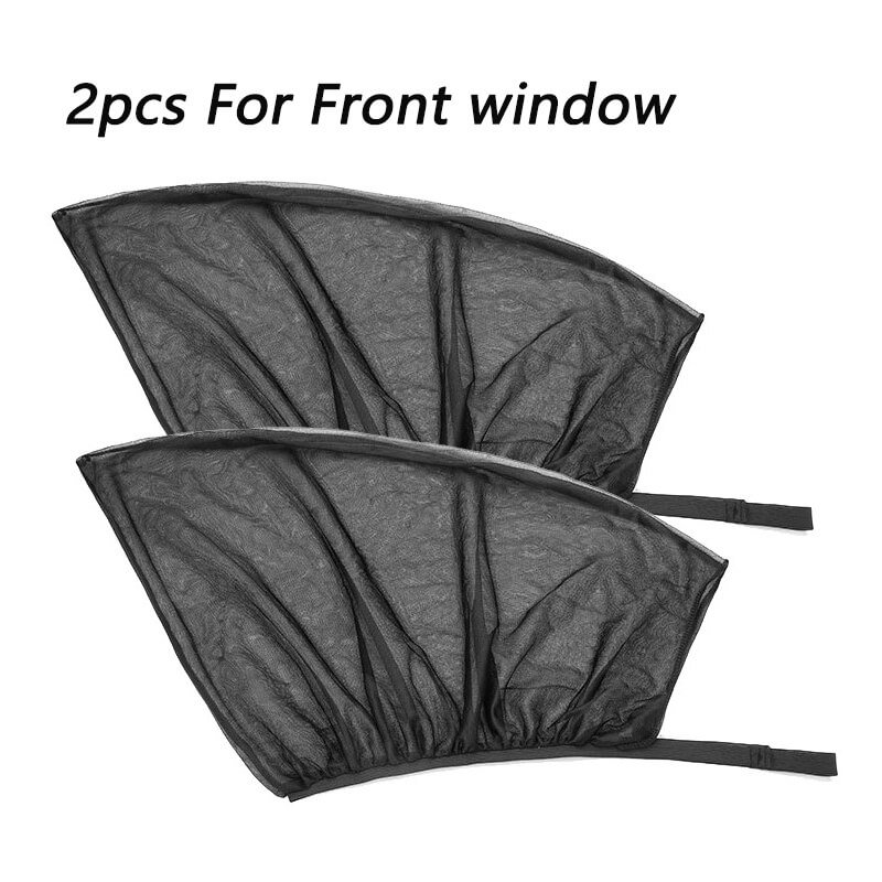 2/4pcs car sunscreen sunshade black gauze side window sunshade sunshade outdoor anti-mosquito black gauze cover