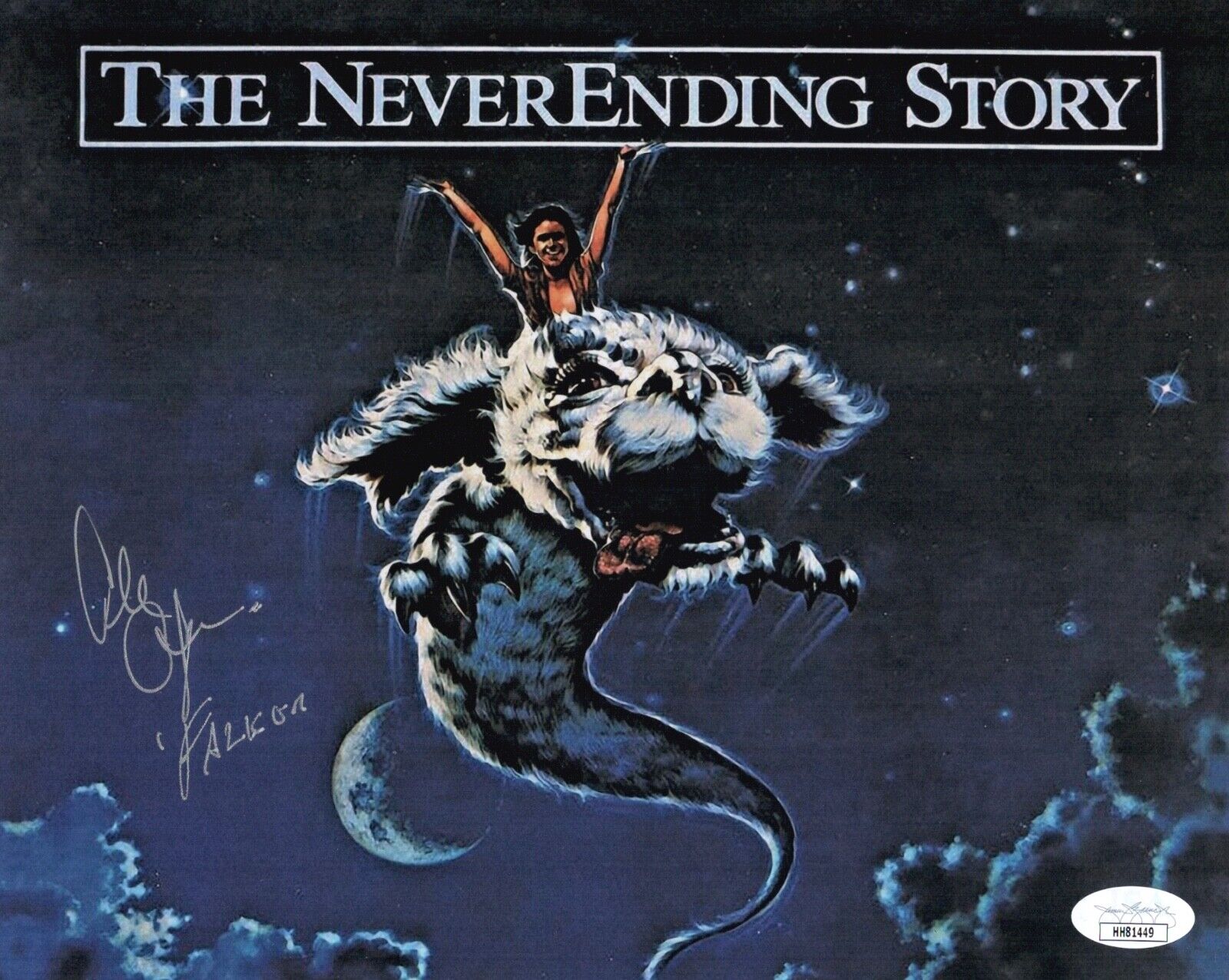 ALAN OPPENHEIMER Signed FALKOR 8x10 Photo Poster painting The NeverEnding Story JSA COA Cert