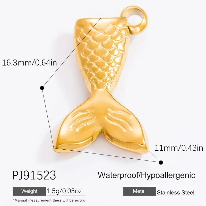 1 Piece 28.4*36.1mm 304 Stainless Steel Zircon 18K Gold Plated Starfish Crab Shell Polished Pendant Jewelry Accessories