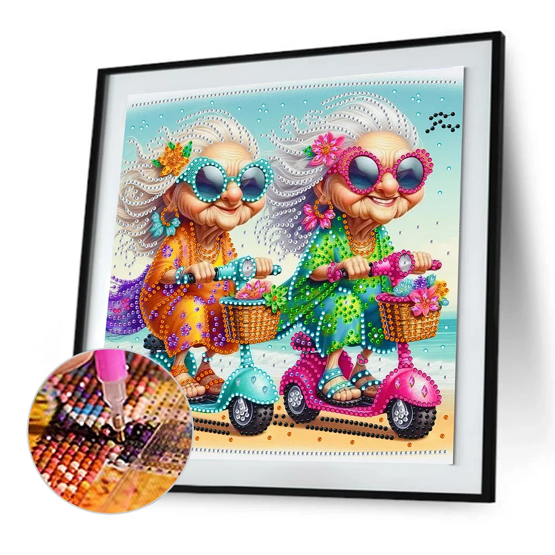 Grandma - Diamond Painting - Partial Special Shaped Drill(Canvas|30*30cm)