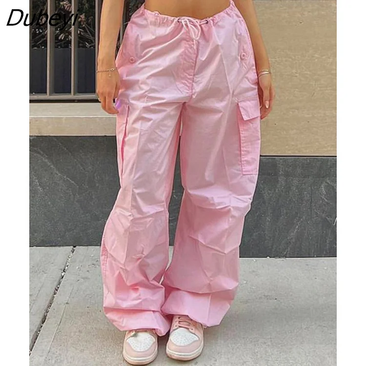 KROITY Womens Low Waist Cargo Pants Hot Pink Baggy Trousers Y2k Casual  Loose Wide Leg Bottoms with Multiple Pockets Joggers, Hot Pink, Large :  : Clothing, Shoes & Accessories