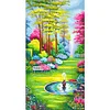 (US Only)Secret Garden Printed Cross Stitch Kit 50x90cm DIY 11CT Thread Art Needlework