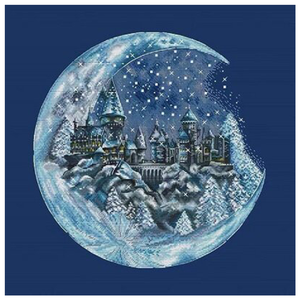

The Castle - 11CT Stamped Cross Stitch - 40*40CM, 501 Original