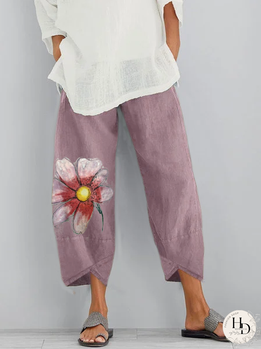 Casual Floral Printed Pants