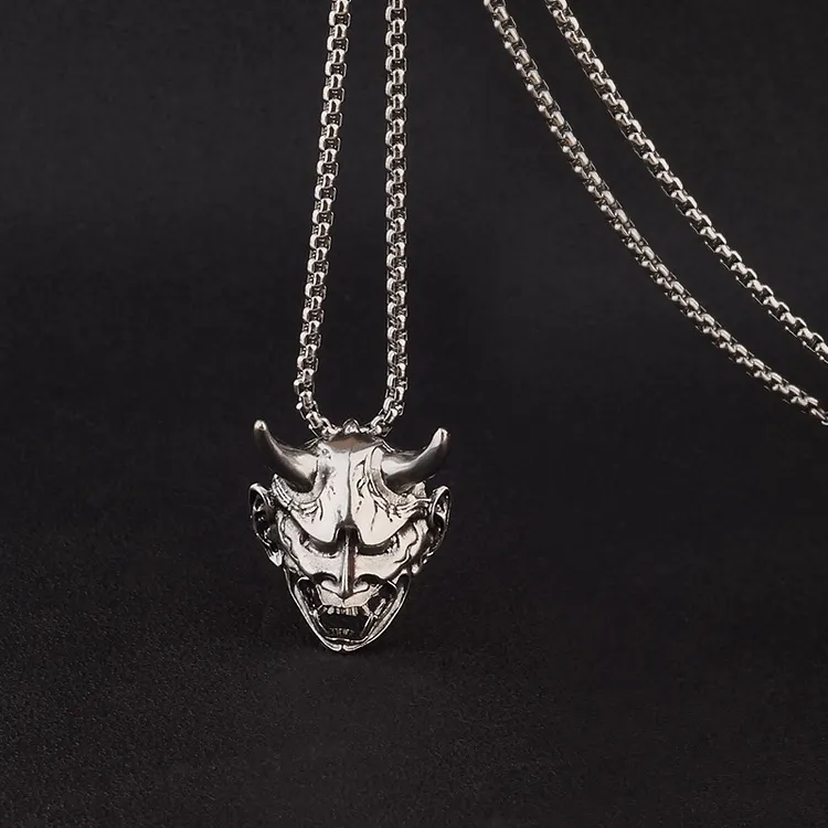 Japanese Style Monster Skull Sheep Mask Necklace