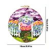Purple Garden-DIY Embroidery Kit with Pattern Cotton Threads Needles Hoop 30*30cm/11.81*11.81in tapestrymarket