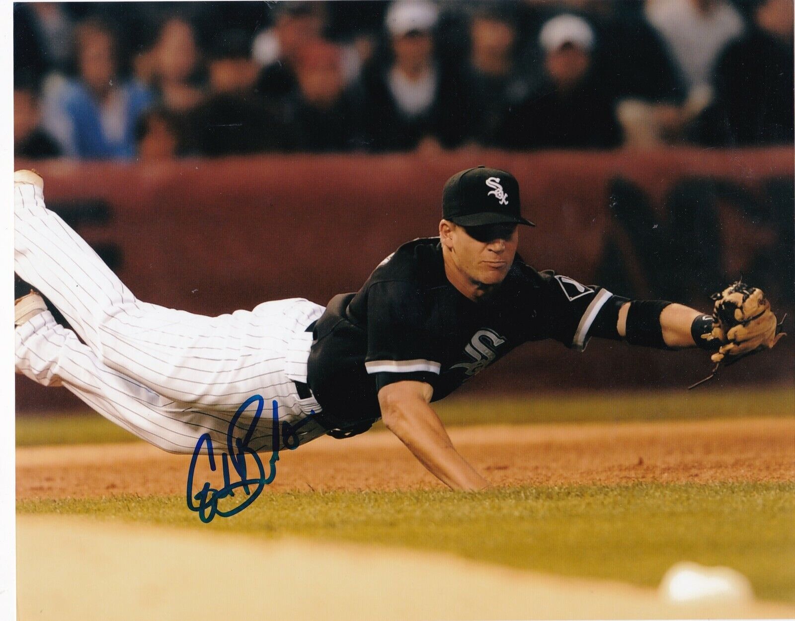 GORDON BECKHAM CHICAGO WHITE SOX ACTION SIGNED 8x10