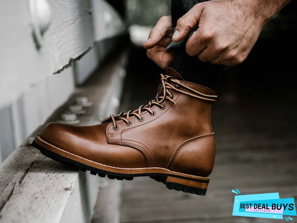 Cow Split Leather Men Boots Comfortable Boots Men Footwear Rubber Ankle Boots Men's Shoes