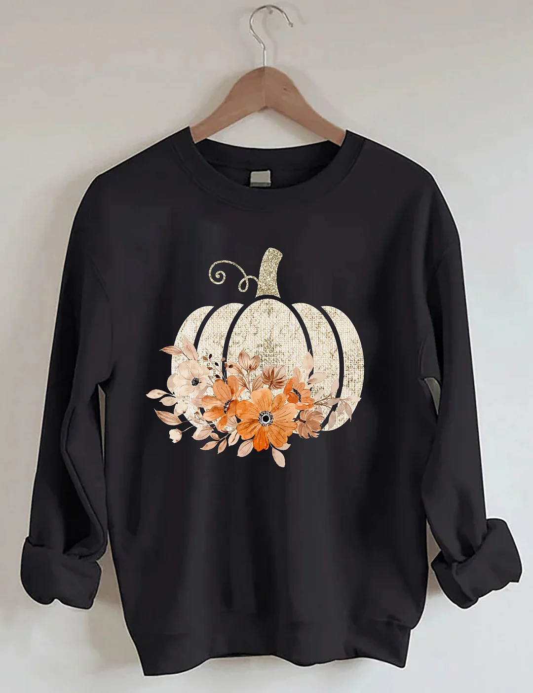 Floral Pumpkin Sweatshirt