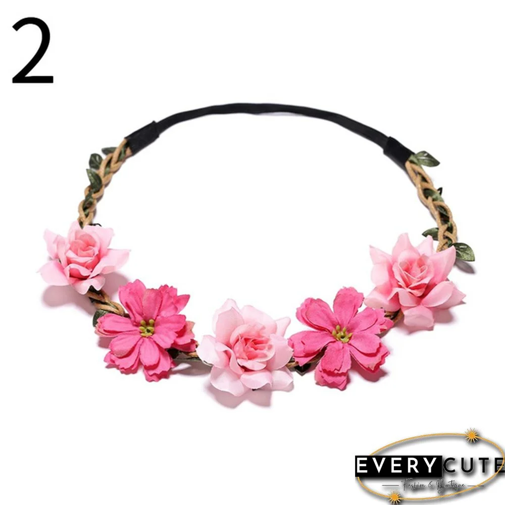 New Fashion 1pcs Women Charm Flower Tiara Wedding Floral Headband Hair Accessories Bridal Garland Princess Wreath Girls Crown Headdress Party