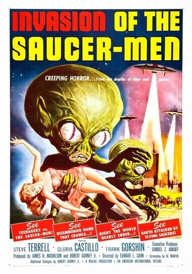 INVASION OF THE SAUCER MEN POSTER - Photo Poster painting QUALITY INSERT -  POST