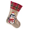 14 Inch Large DIY Linen Diamond Painting Xmas Stocking Hanging Gift Candy Bag Kits(20x35cm)