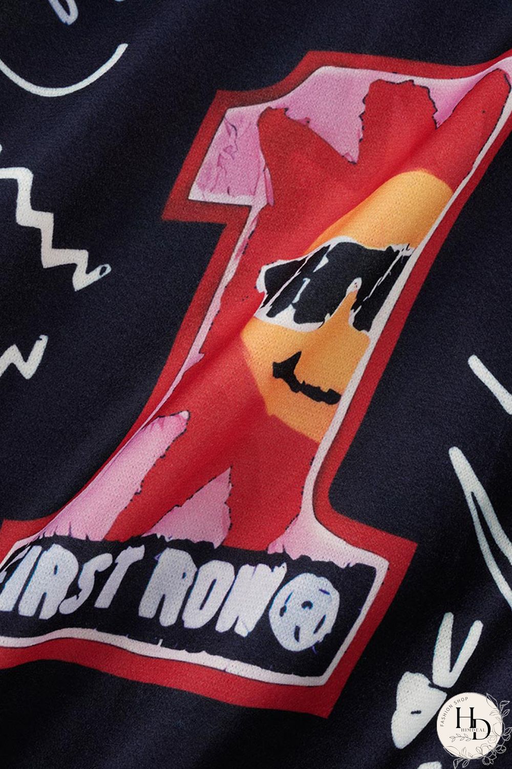 Blue Casual Print Patchwork O Neck Outerwear