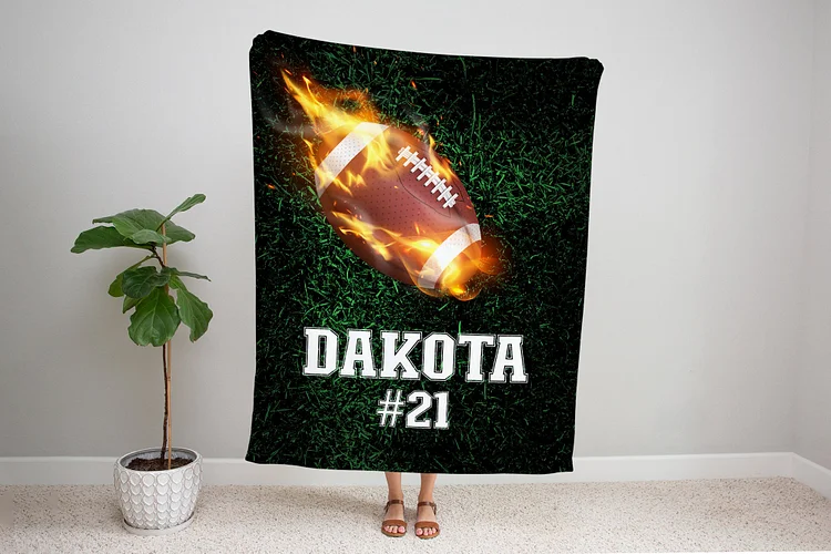 Personalized Football Blanket For Comfort & Unique|BKKid302