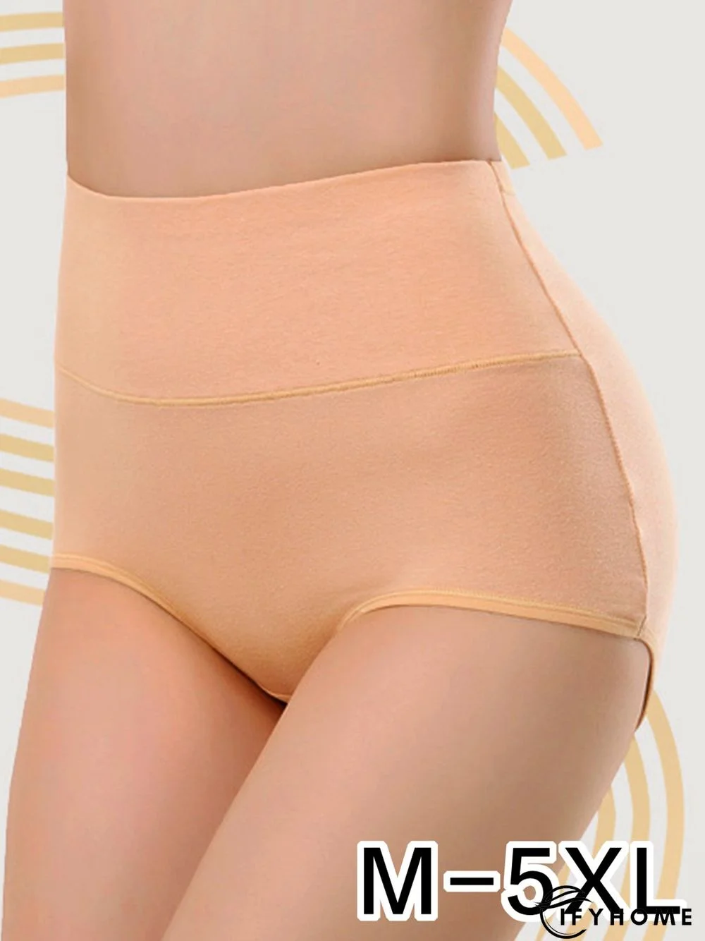 Cotton Breathable High Waist Briefs Plus Size | IFYHOME