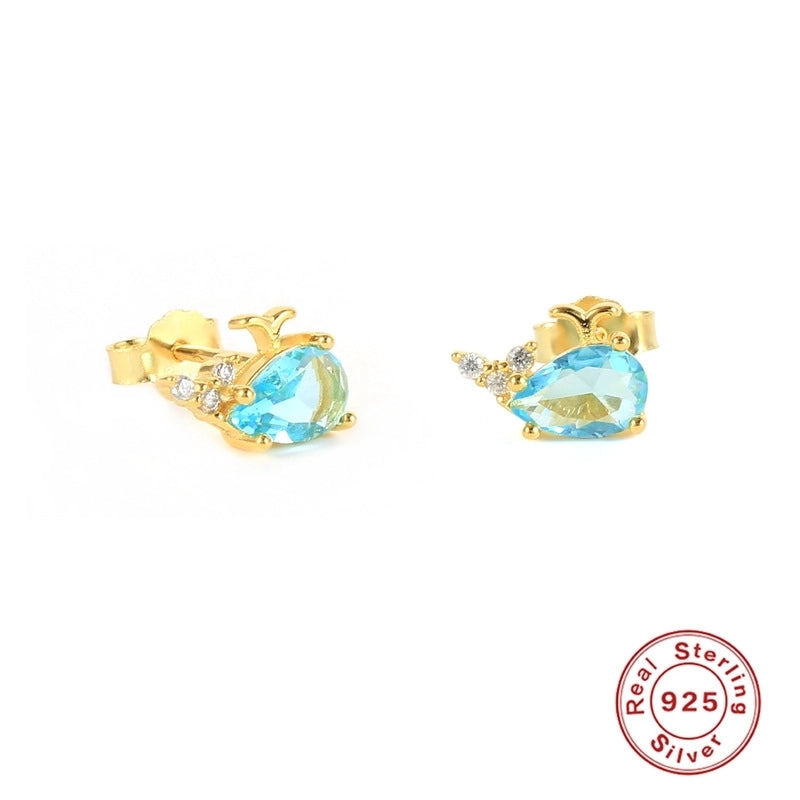 1 Pair 925 Sterling Silver Cartoon Earrings