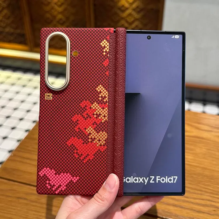 Samsung Galaxy Z Fold Series Magnetic Carbon Fiber Texture Phone Case