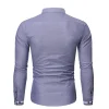 Casual Mandarin Collar Long Sleeve Shirt