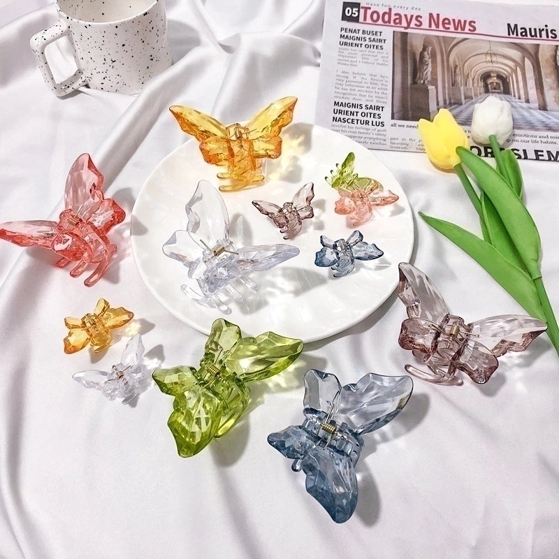 Sweet Butterfly Resin Transparent Hair Clip