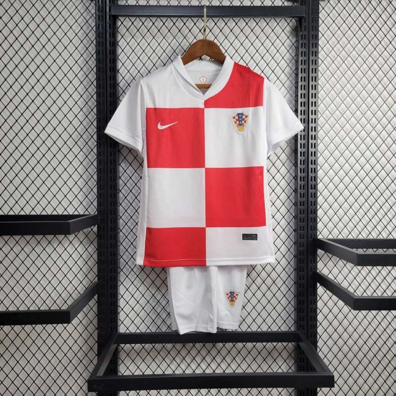 2024 KIDS Croatia Home Football Jersey 1:1 Quality Thai Quality