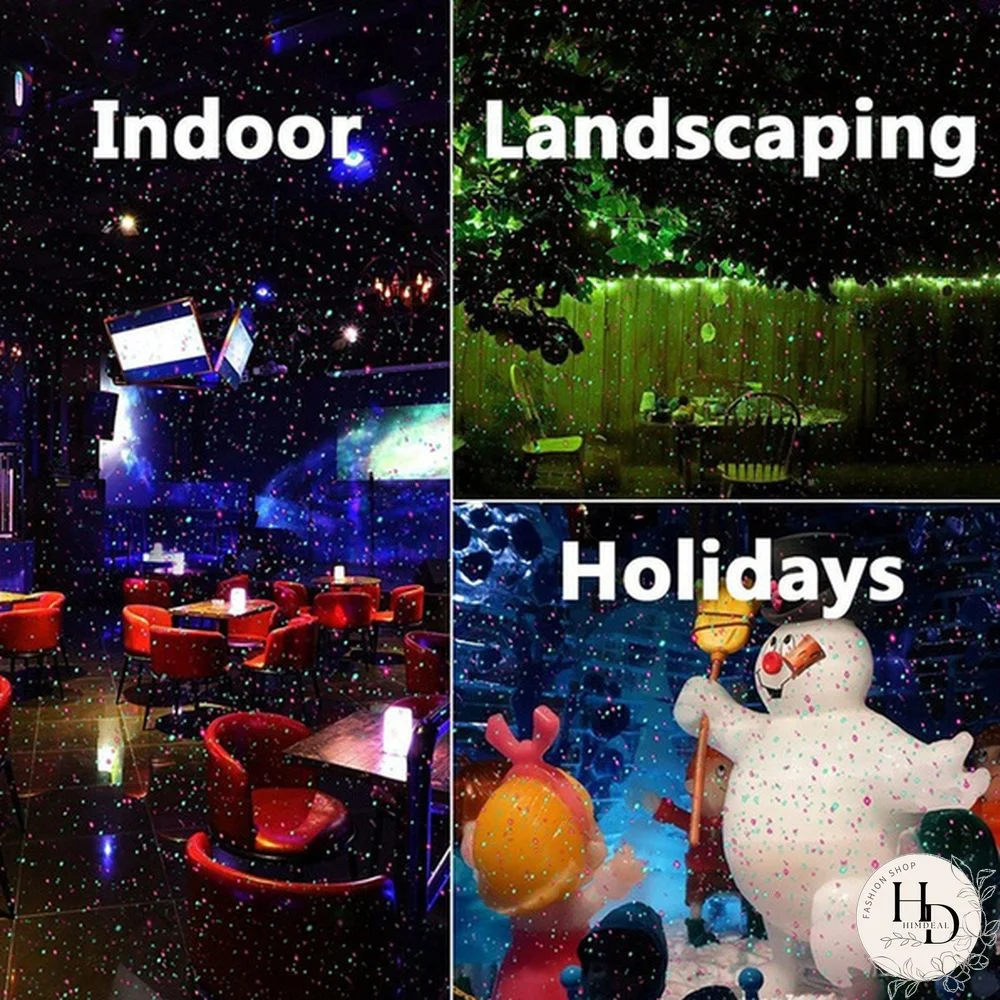 Moving Full Sky Star Laser Projector Landscape Lighting Red&Green Christmas Party LED Stage Light Outdoor Garden Lawn Laser Lamp