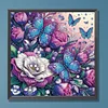 Schmetterling und Blume - speziell geformtes Diamond Painting - 30*30cm
