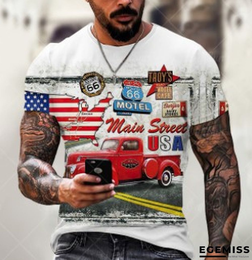 Casual Summer Slim Print Thin Youth T-shirt Trend | EGEMISS