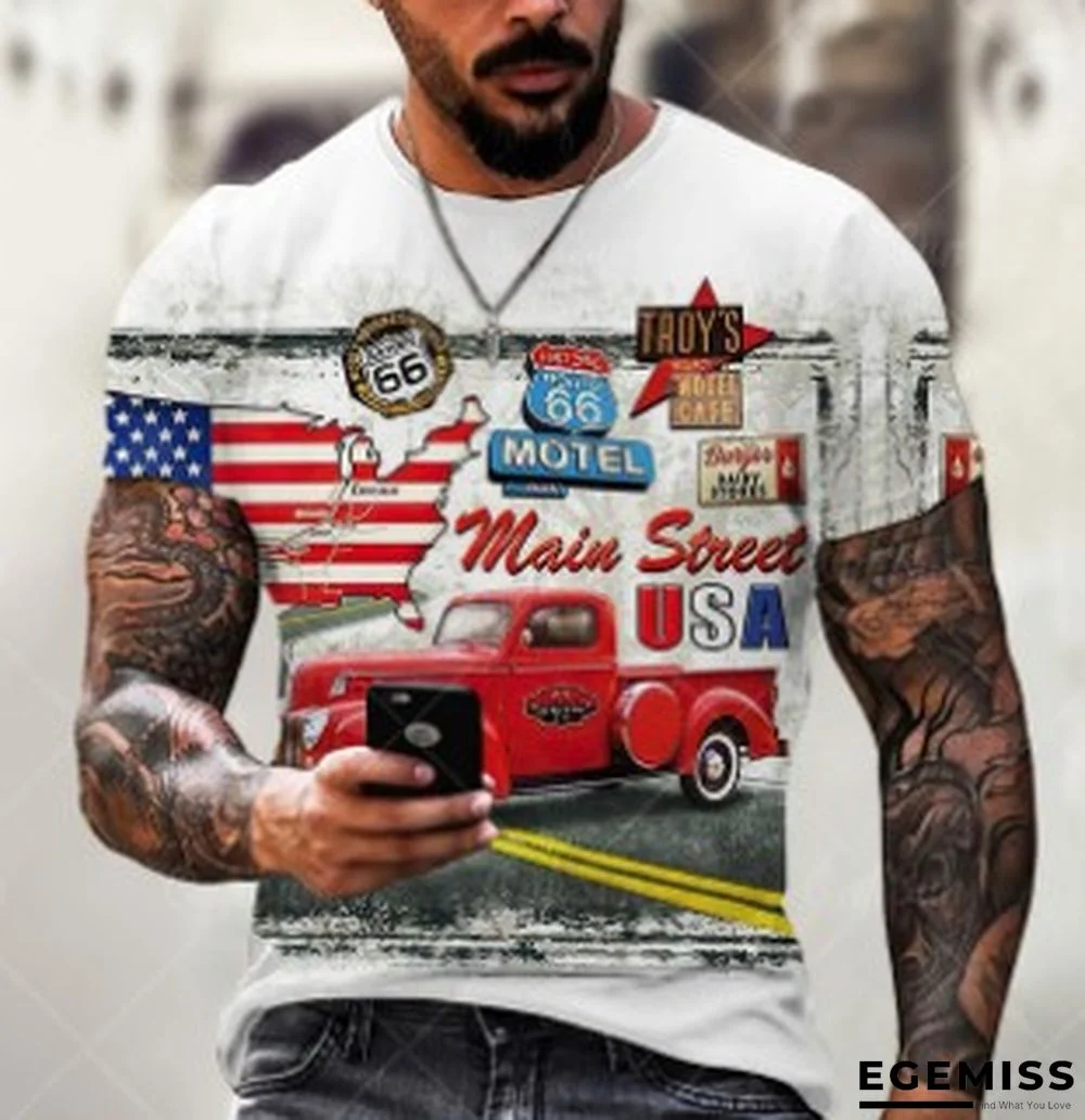 Casual Summer Slim Print Thin Youth T-shirt Trend | EGEMISS