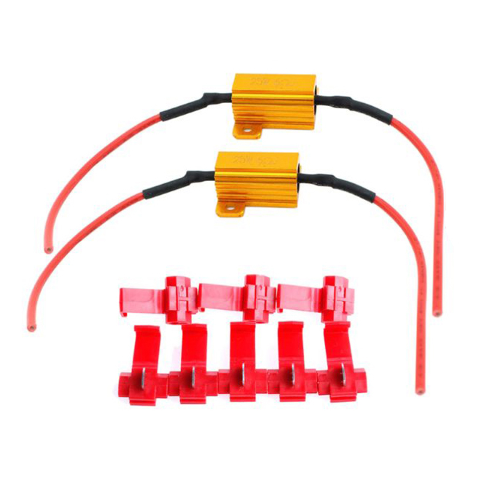 

2pcs 25W 6ohm LED Car Light Resistance Load Resistors for Turn Signal Lamp, 501 Original