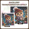 Diamond Painting -DIY Round Drill Christmas Owl(40x40cm)
