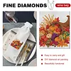 4 Pack DIY Rhinestone Drawstring Wine Gift Bags,  Diamond Painting Wine Decor Bag for Festival Gift Home Table Decor(Autumn Pumpkin)