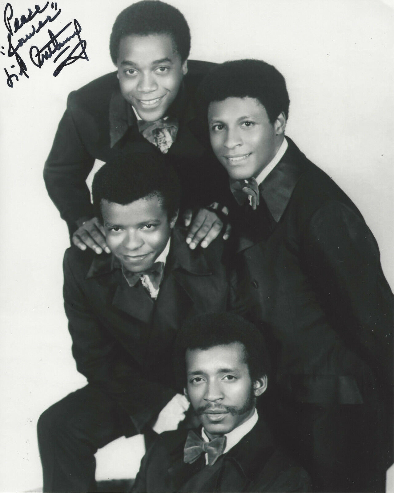 LITTLE ANTHONY GOURDINE AND THE IMPERIALS SIGNED 8x10 Photo Poster painting D w/COA R&B GROUP