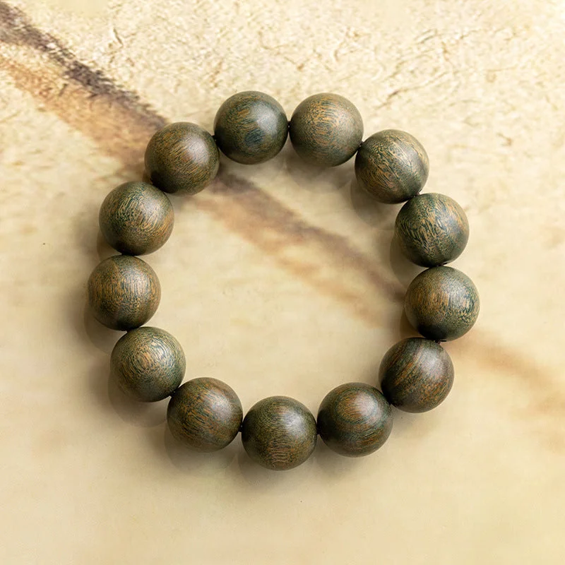 Green Sandalwood Buddha Beads Rosary Bracelet