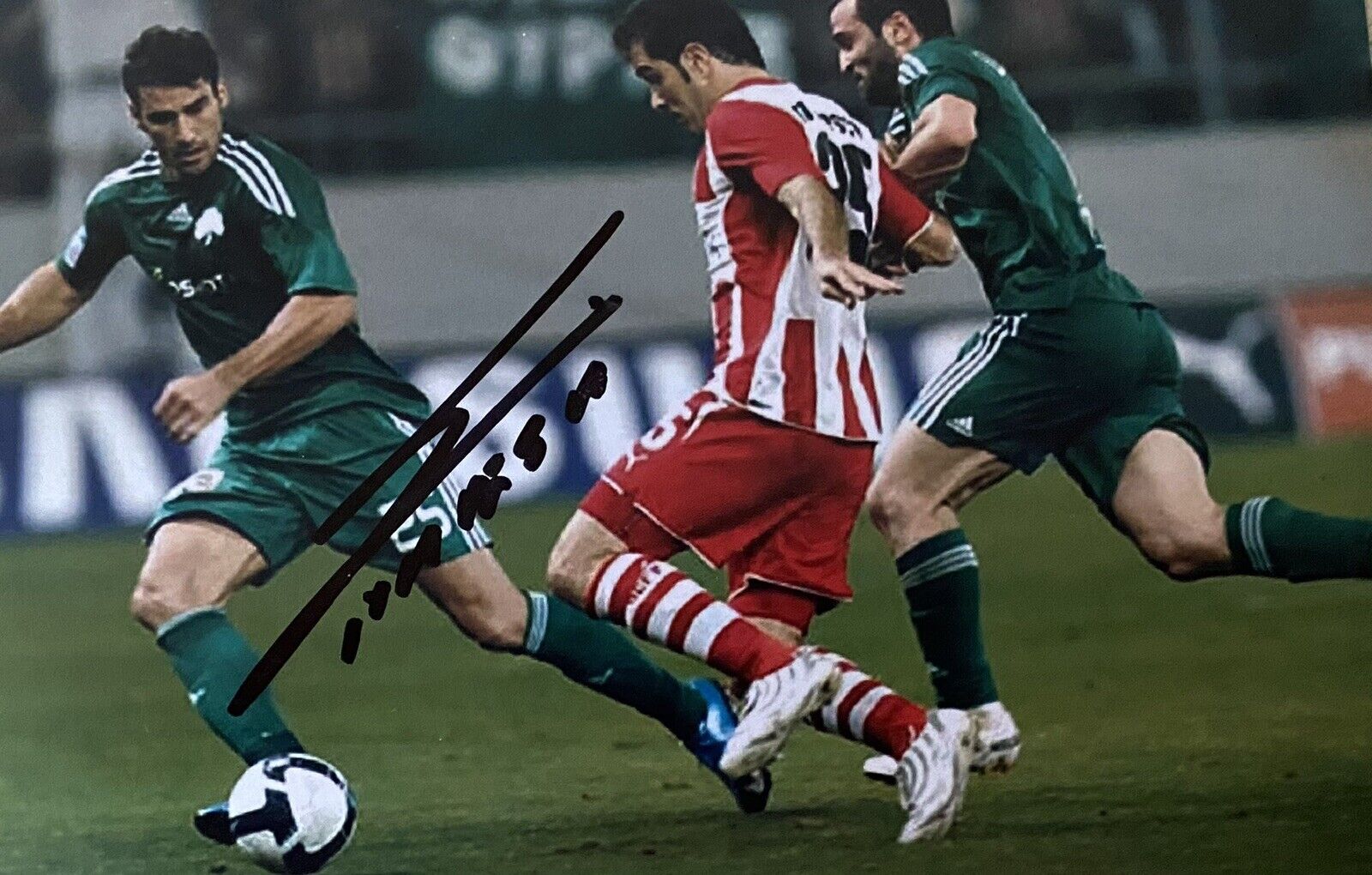 Enzo Maresca Genuine Hand Signed Olympiacos F.C. 6X4 Photo Poster painting