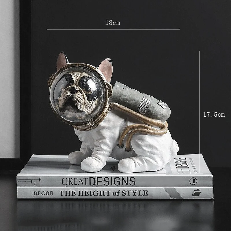 Resin Astronaut Dog Statues Living Room Decoration Abstract Sculpture Modern Home Decoration Accessories Bedroom Decor Boy Gifts
