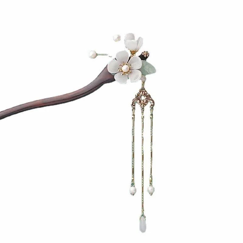 Ebony Flower Protection Blessing Hairpin