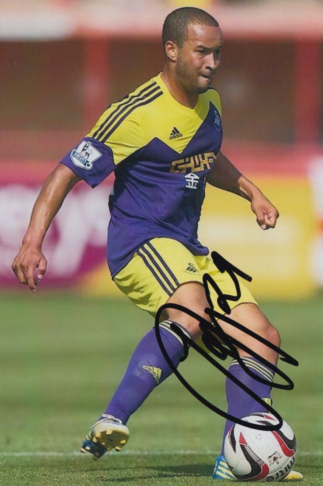 JAZZ RICHARDS HAND SIGNED 6X4 Photo Poster painting - FOOTBALL AUTOGRAPH - SWANSEA CITY.