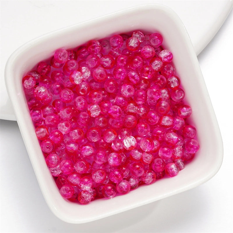 50 PCS/Package Diameter 10mm Diameter 4mm Diameter 8mm Glass Solid Color Jewelry Accessories